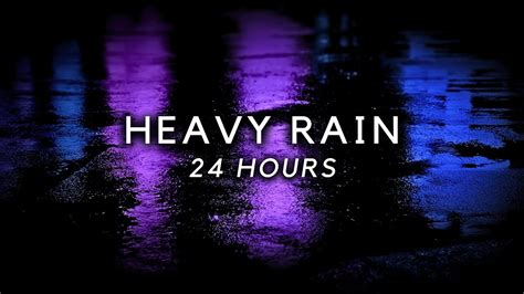 HEAVY RAIN At Night 24 Hours Sleep Fast Sleep Deep To Rain Sounds