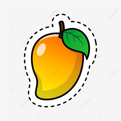 Gambar Stiker 2d Mangga Vektor Buah Mangga Stiker 2d Png Dan Vektor