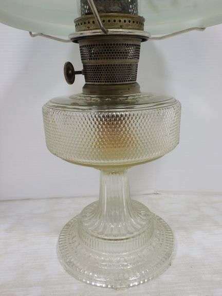 Vintage 1930 S Aladdin Kerosene Oil Lamp All Original Aladdin Marked On Chimney With Hand