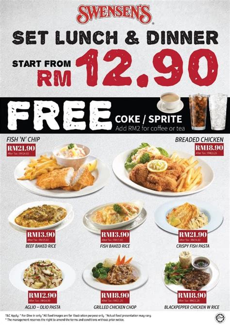 Swensen S Lunch Dinner Deals From Rm Promotion