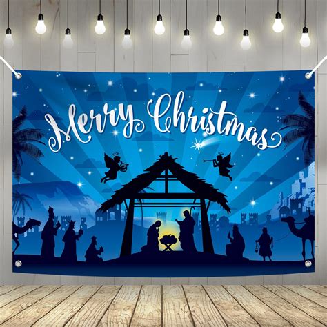 Amazon Lfeey X Ft Birth Of Jesus Backdrop Christmas Night