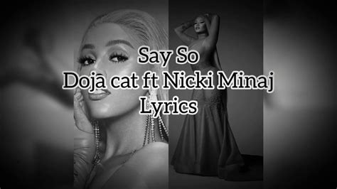 Doja Cat Say So Ft Nicki Minaj Lyrics Remix Youtube