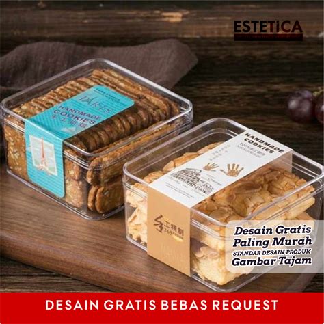 Jual Cetak Print Stiker Sticker Label Kue Toples Kue Kering Snack Box