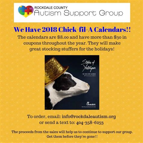 2018 Chick Fil A Calendars Are Sold Out