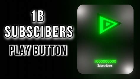 1 Billion Subscribers Play Button Concept Youtube Pewdiepie Youtube