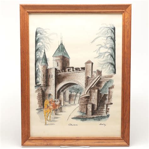 Claude Roy Hand Colored Print "Quebec" | EBTH