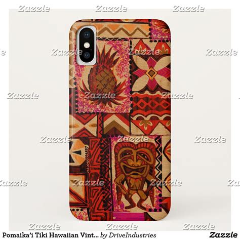 Pomaikai Tiki Hawaiian Vintage Tapa Faux Wood Case Mate Iphone Case Zazzle Wood Case