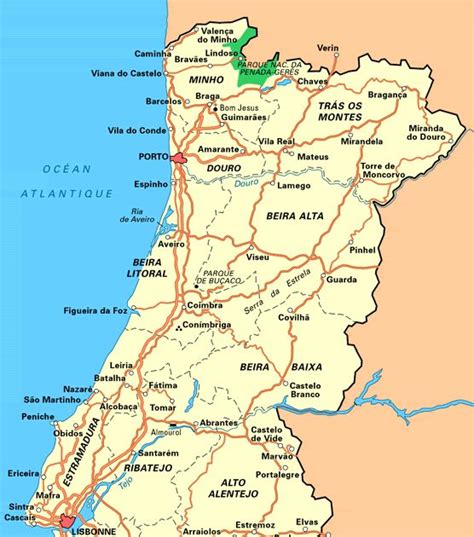 Mapa De Portugal Para Imprimir | thujamassages Mapa político de ...