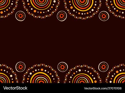 Australian Aboriginal Seamless Horizontal Border Vector Image