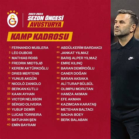 Galatasaray N Avusturya Kamp Kadrosu Mackolik