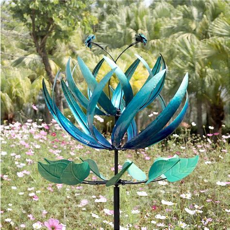 Cyan Oasis Yard Garden Wind Spinners Extra Large Outdoor