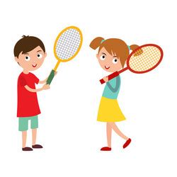 Tennis Player Cartoon Royalty Free Vector Image