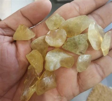 Citrine Real Stone Citrin Tumbble For Healing At Best Price In