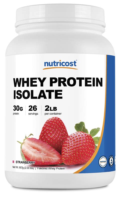 Nutricost Whey Protein Isolate Strawberry 2lbs