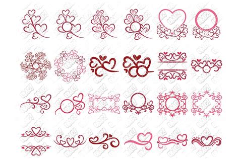 Valentine Swirl Flourish Svg In Svg Dxf Eps  Png • Ohmycuttables