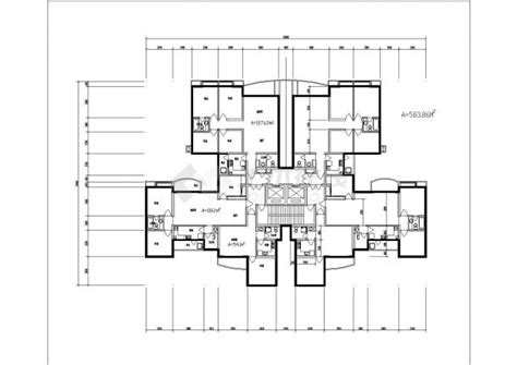 某地区广厦经典高层住宅平面cad图住宅小区土木在线