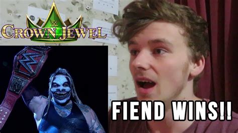 The Fiend Wins Universal Championship Reaction Wwe Crown Jewel Bray Wyatt Vs Seth Rollins