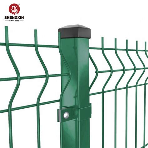 3d Curvy Welded Wire Mesh Fence Panel With Square Post