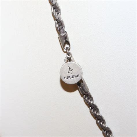 Aporro Sterling Silver Rope Chain Necklace Property Room