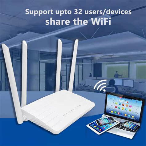 Router 4G LTE WiFi Routers with SIM Slot CPE Router 4G SIM Card White ...