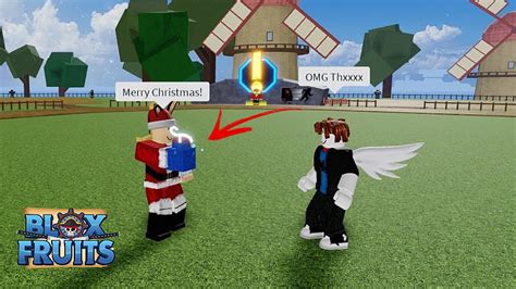 Giving Away Fruits As Santa Claus Christmas Special Roblox Blox