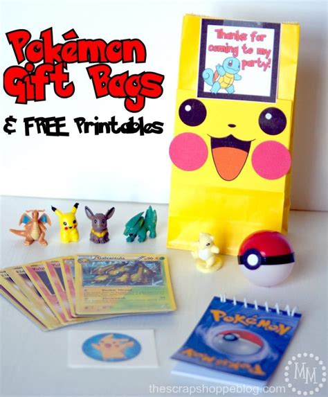 Pokémon Gift Bags FREE Printables The Scrap Shoppe