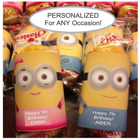 Minions Twinkies Wrappers Birthday Party Favors Teacher Etsy Girl