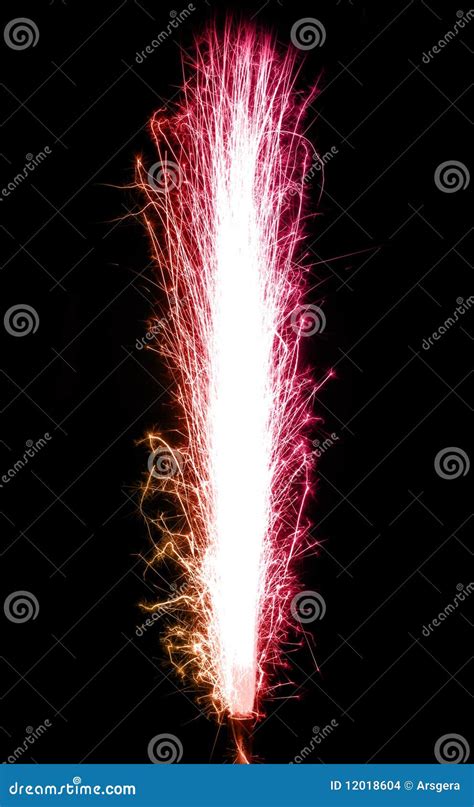 Gradient Colored Birthday Fireworks Candle Stock Photo Image Of