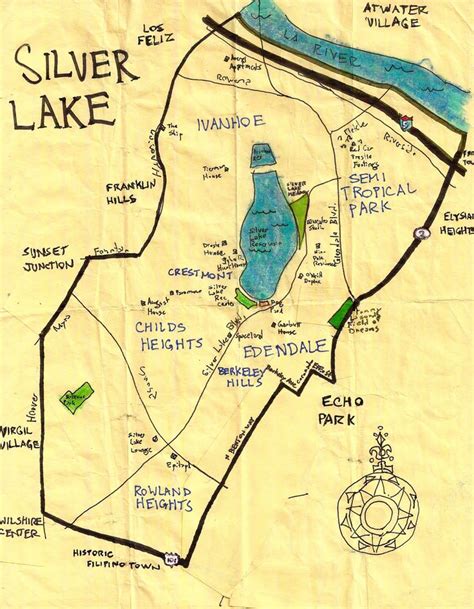 Map Of Silver Lake Los Angeles | Printable Templates Free