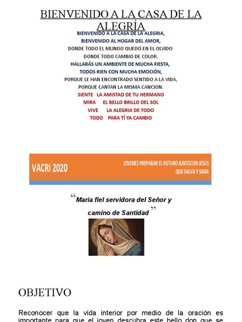 Tema De La Oracion Camino De Santidad Jovenes Vacri 2020 Pdf