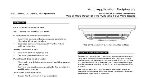 Installation Sheet SIGA PD Intelligent Photoelectric Smoke 46 OFF