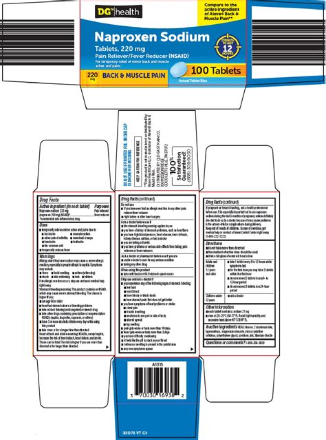 Buy Naproxen Sodium Dg Health Naproxen Sodium 220 Mg1 From Gnh India