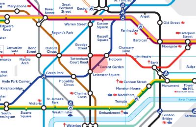 Covent Garden station map - London Underground Tube