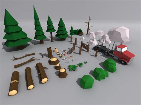 Artstation Low Poly Game Assets Forest