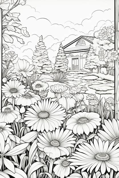 Premium Photo Coloring Pages For Adults To Print Generative Ai