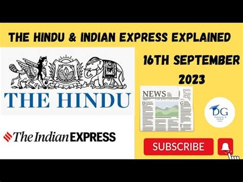 The Hindu Indian Express Analysis Th September Ias Ips