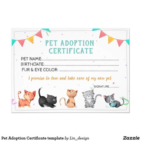 Pet Adoption Certificate Template In 2021 Pet Adoption