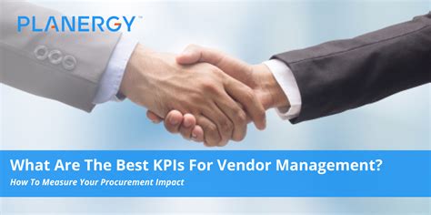 What are The Best KPIs for Vendor Management? | Planergy Software