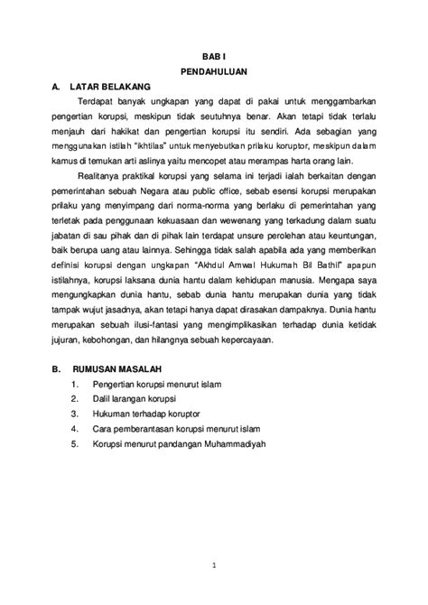 Doc Makalah Korupsi Menurut Islam