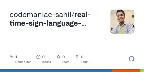 Github Codemaniac Sahil Real Time Sign Language Detection