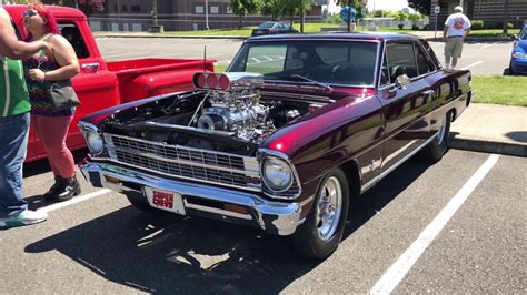 Pro Street Supercharged Kandy Brandywine Small Block 1967 Chevy Nova Ss