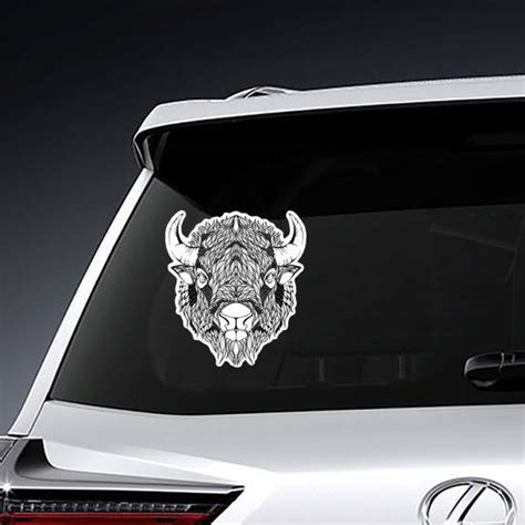 Bison Buffalo Head Sticker