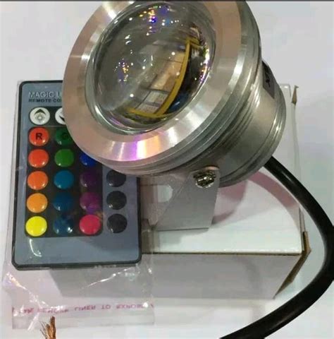 Jual Lampu Kolam Renang Air Mancur 12Volt 10 Watt Spotlight RGB Remote