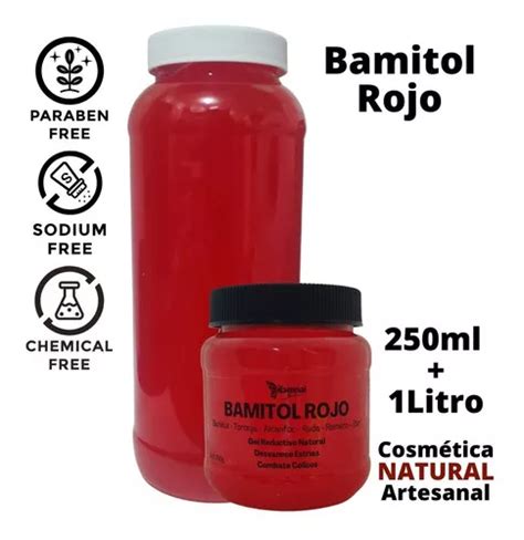 Bamitol Rojo Gel Reductivo Natural 250ml 1litro