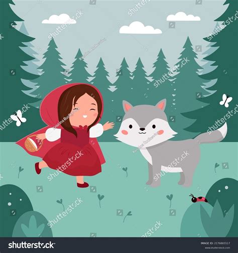 Dibujo De Caperucita Roja Y El Lobo