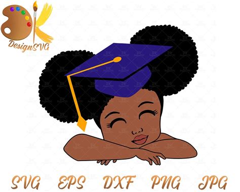 Black Girl Graduation Svg School Afro Girl Svg Black And Etsy