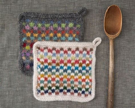 Set Of Two Felted Potholders Wool Hot Pads Felt Trivet Functional Art For The Modern Kitchen