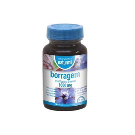 Naturmil Borragem 1000 mg 30 cápsulas Lifenatura