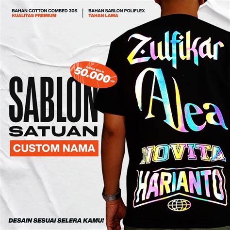 Jual Kaos Custom Nama Nyala Kaos Custom Glow In The Dark Kaos Custom