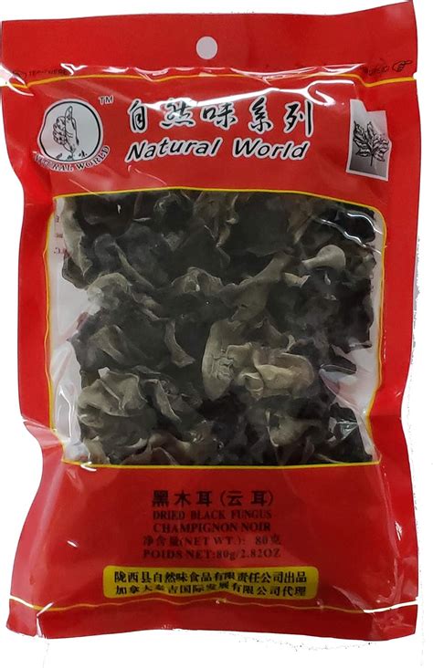 Natural World Wood Ear Mushrooms Or Black Fungus 80 Grams Whole Amazon Ca Health